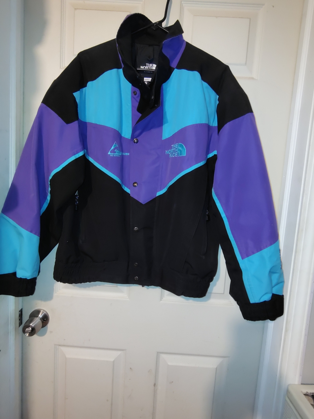 The North Face Black, Purple & Teal Colorblock Jacket